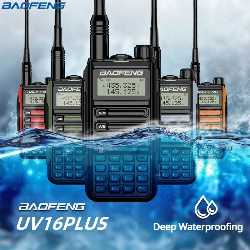 Imagem -06 - Walkie Talkies de Longo Alcance 10w Poderoso à Prova Dágua Rádio Bidirecional Vhf Banda Uhf Uv16plus Usb tipo c Atualização de Uv5r Baofeng-uv16pro