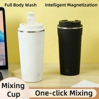 Automatic Self Stirring Magnetic Mug Stainless Steel Coffee Mixing Cup Blender USB Charging Smart Mixer Mug with Lock Cup Lid