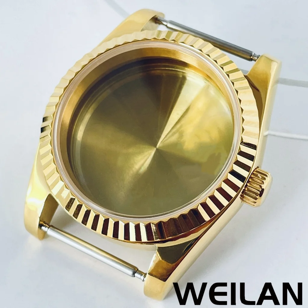 36mm 40mm Zilver Zwart Goud RoseGold NH34 NH35 NH36 NH38 NH39 NH70 NH72 ETA2824 PT5000 Horlogekast Top Waterdicht Saffier Crysta