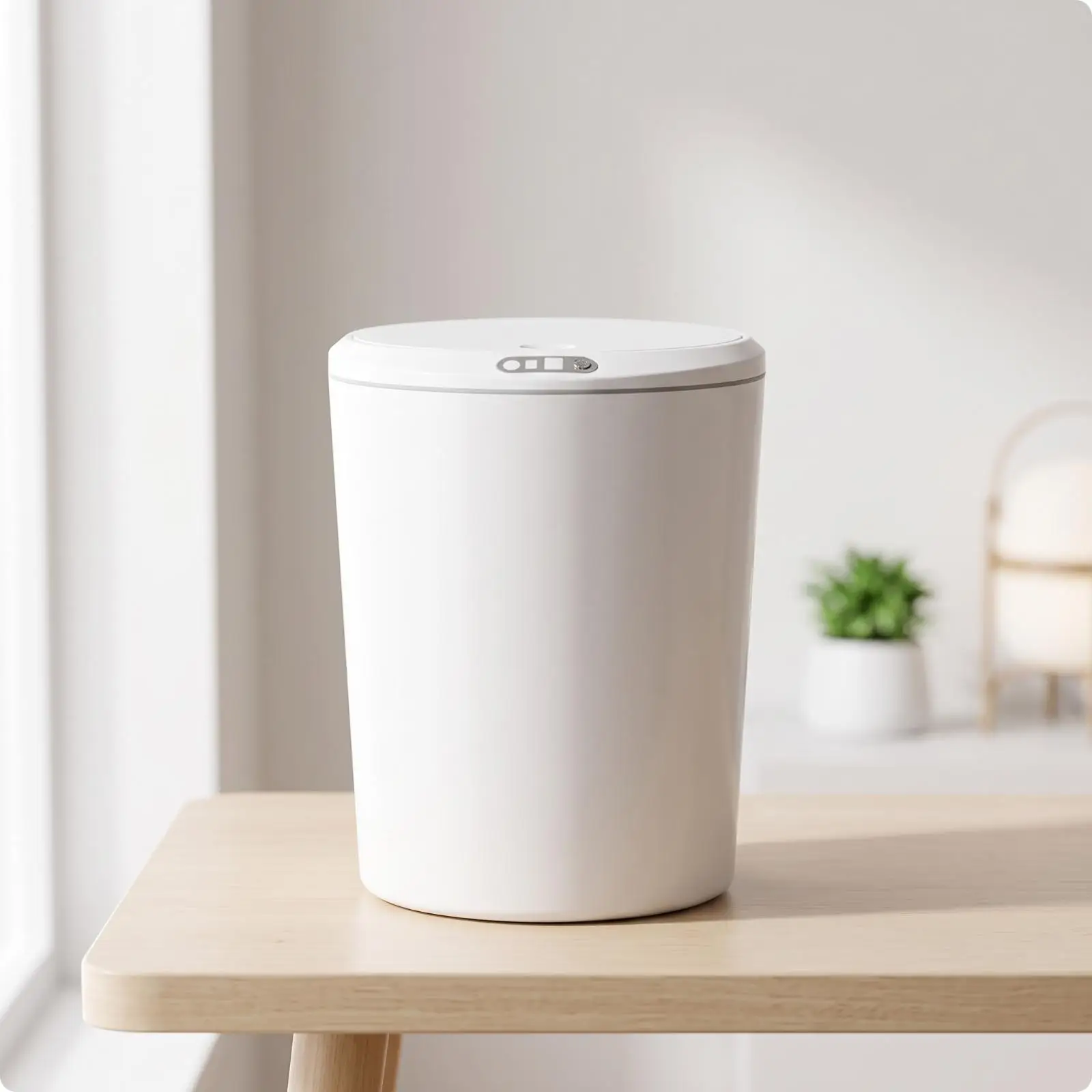 Smart Trash Bin Touchless Electric Trash Bin Desktop Wastebasket for Office Workers, Students, Desk, Car, Dorm Room