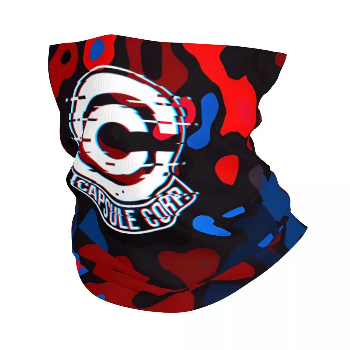 Glitch In The Capsule Corp Motocross Bandana Neck Gaiter Printed Capsule Corp Wrap Scarf Balaclava Riding Unisex Adult Washable