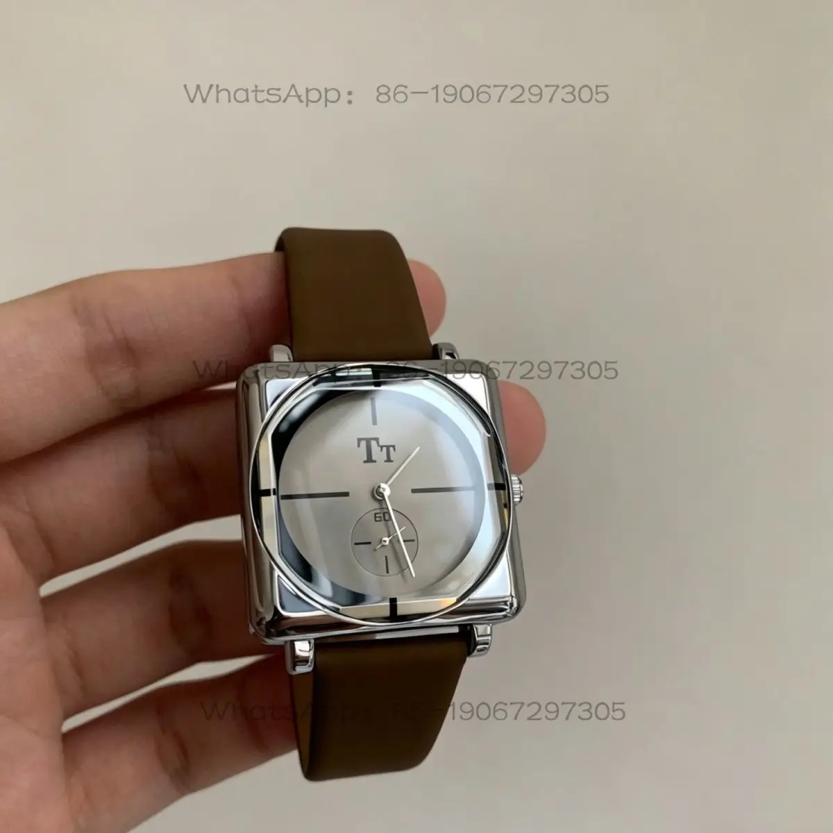 PEIYING retro classic white temperament silver gray exquisite square high-end fashion quartz women's watch view 4