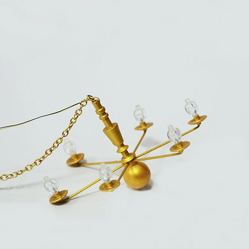 Hot Sale Led Ceiling Lamp Dollhouse Furniture Chandelier 3V Light Sand Table Accessories