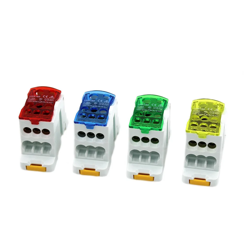 Distribution UKK Series Unipolar Junction Box One In Several Out Power Wire Electrical Connector Din Rail Terminal Block 80-500A