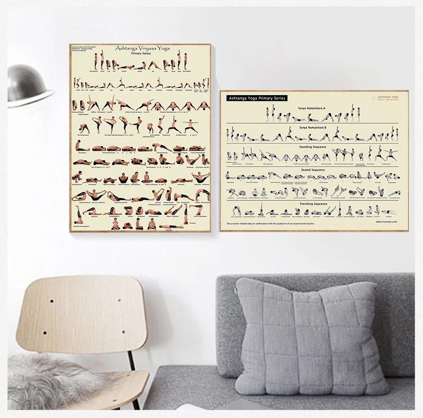 art Decorative Picture Canvas Painting For Living Room Home Decor Unframed Yoga Ashtanga Primary Series Posters and Prints Wall