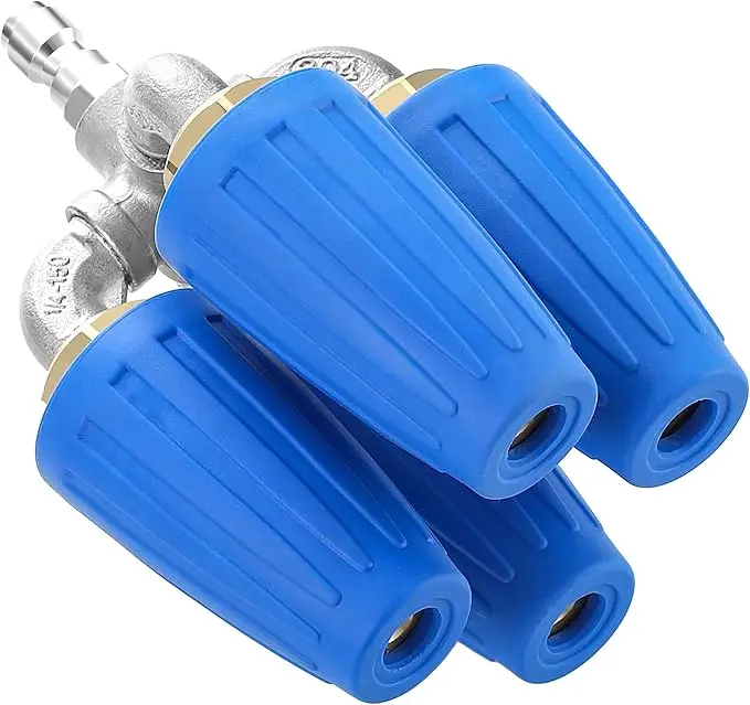 

Multifunctional high pressure cleaner rotating nozzle, four-in-one turbine nozzle, quadruple rotating turbine nozzle