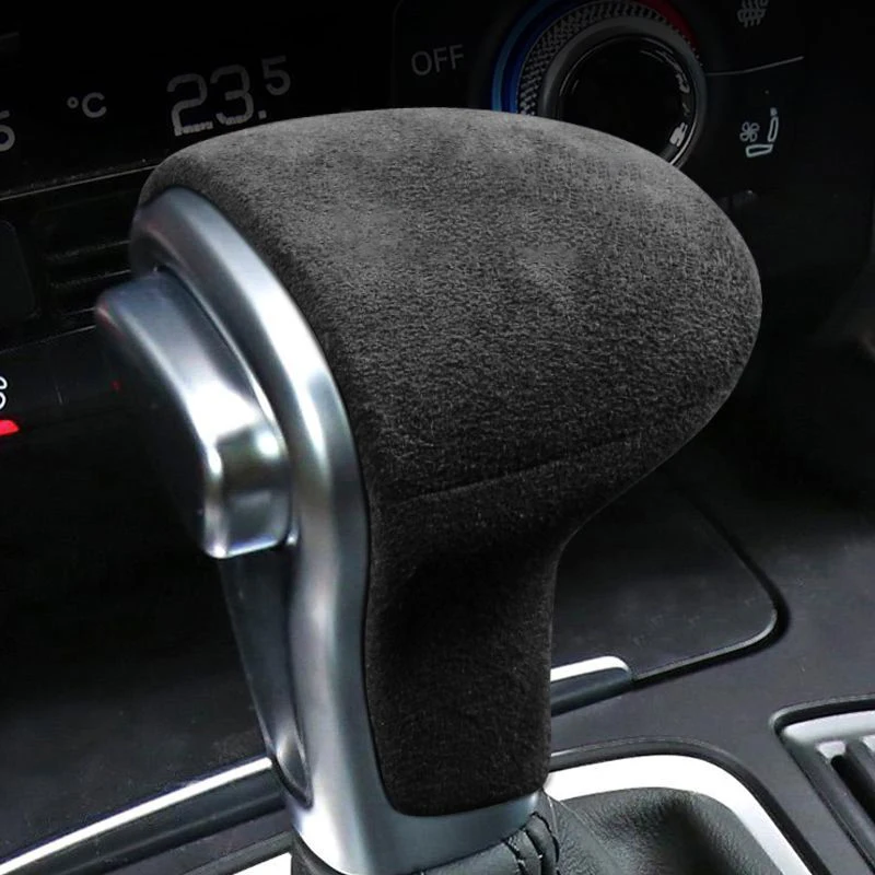 

Suede Car Interior Accessories Auto Gear Shift Knob Cover Stick Head Parts Trim For Audi A4L A5 A6L S6 A7 Q5 Q7