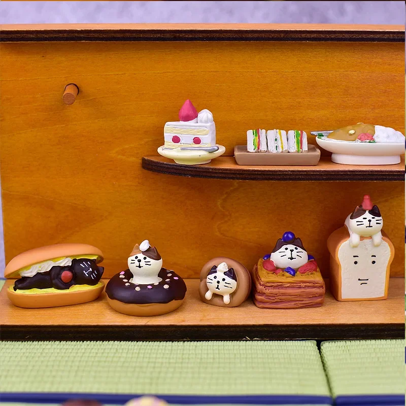 Japanese Store Manager INS Bread Bakery Coffee Shop Miniatures Decor Shooting Props Resin Tabletop Decoration Accessories Gift