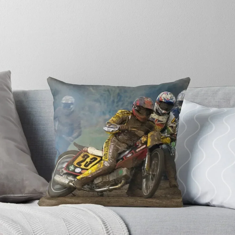 

Grasstrack Racers at Danebury, UK Throw Pillow Luxury Room Decorative Cushions New year autumn pillowcase pillow