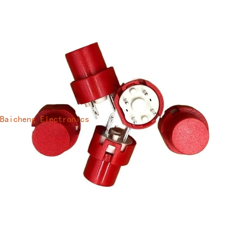 10PCS D6R40 F1 LFS red circular button reset touch button switch micro movement 4-pin