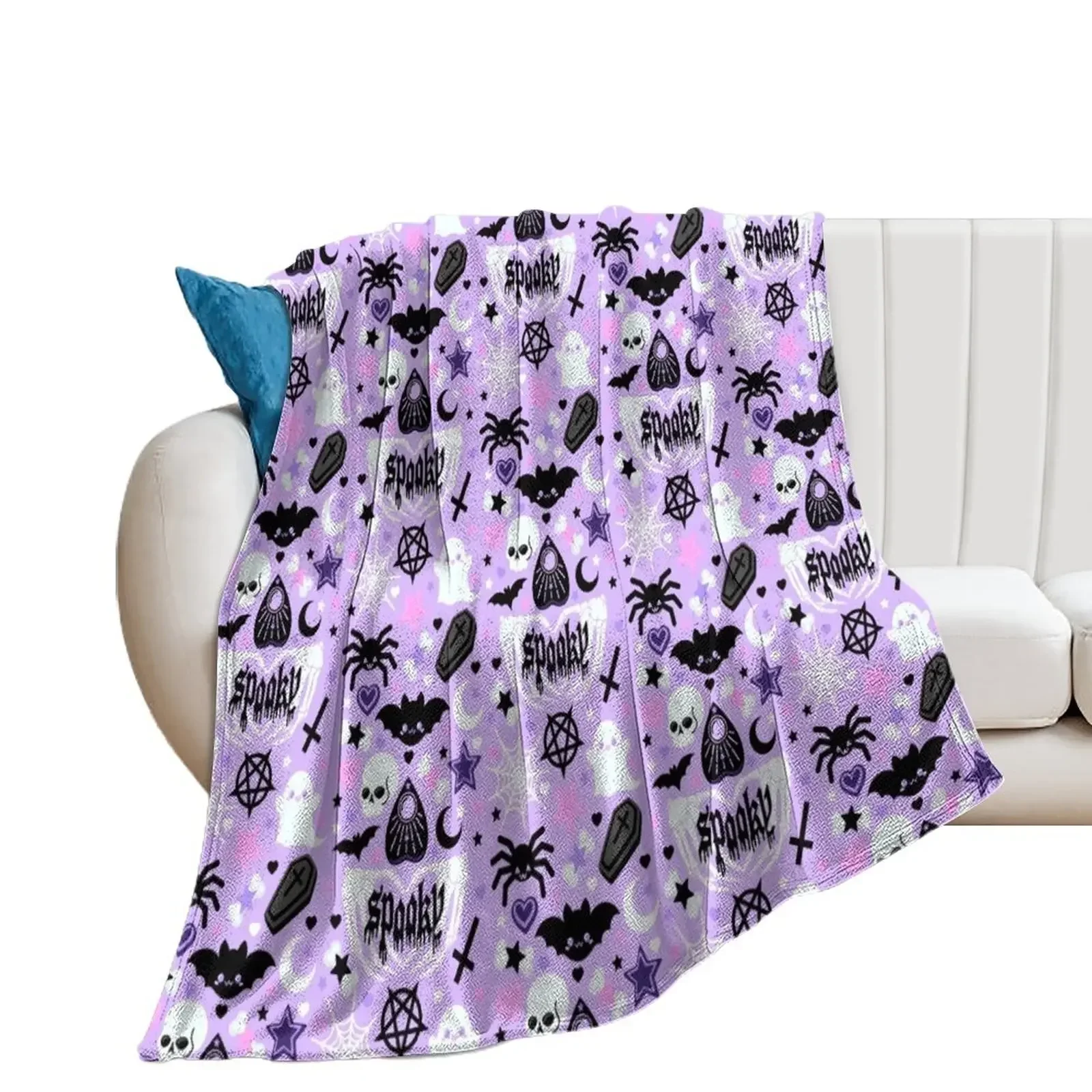 

Pastel Goth Throw Blanket Vintage Heavy Blankets