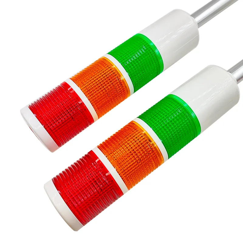 LED Signal Tower Light 50mm Red, Yellow, Green, 12V/24V 220V, Always Bright or Flashing Three-layer Buzzer