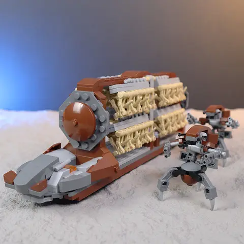 नया प्लाटून अटैक क्राफ्ट, ड्रॉइड्स को नष्ट करने वाला, बिल्डिंग टॉय मॉडल, स्टार आर्मी सेट, DIY ब्लॉक खिलौने, लड़कों और वयस्कों के लिए क्रिसमस उपहार 10 best sales कैडफी - №5