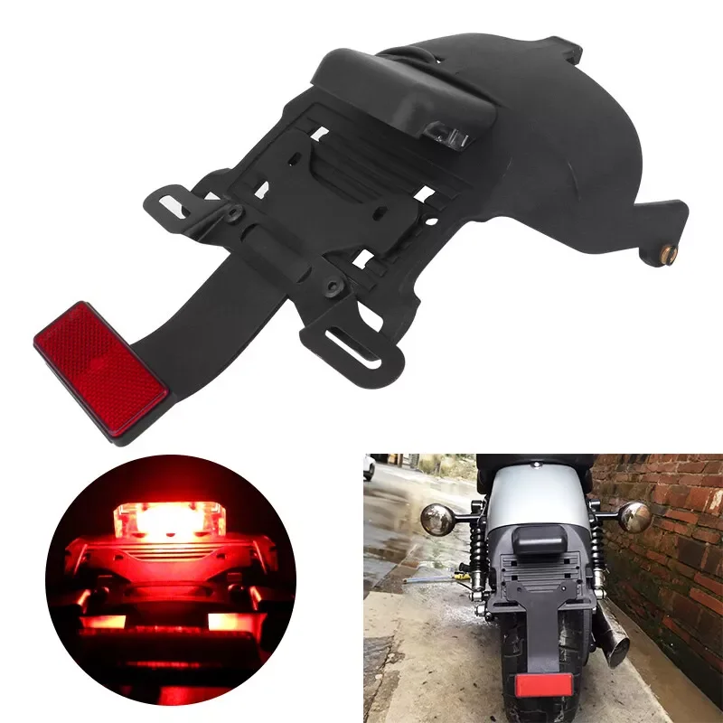 

License Plate Relocation Kit Rear Fender LED Display Bracket For Harley Sportster XL883 XL1200 Iron 883 XL 1200 Forty Eight X48