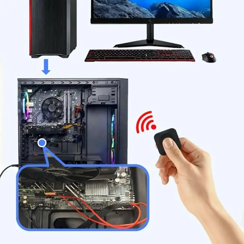 B03F Wireless Operation Remote Control for Desktop 20Meters Obstacle Penetration and Easy Plugs and Play Installation