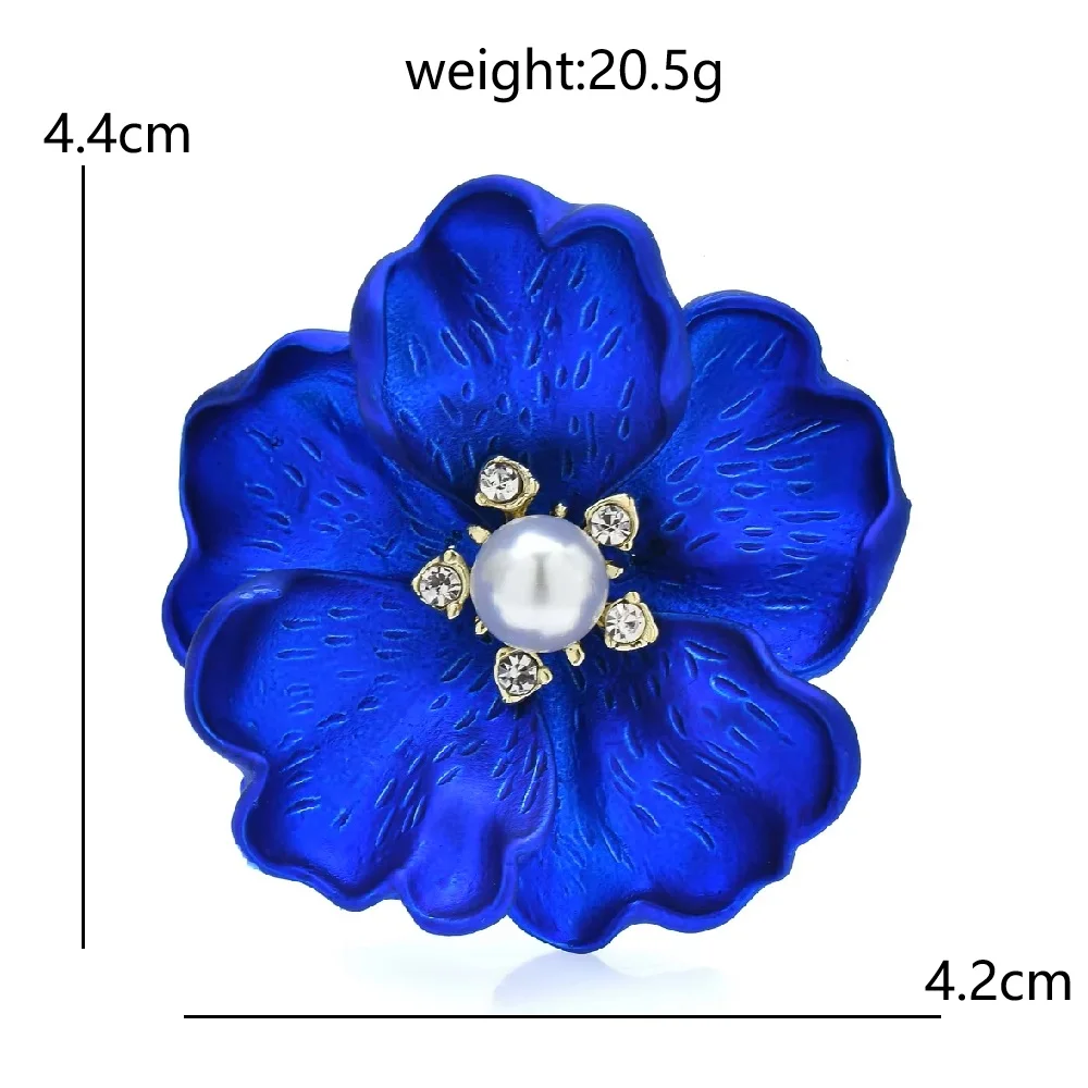 Enamel Rose Flower Women Brooch Pins Gift Fashion Jewelry For Suit