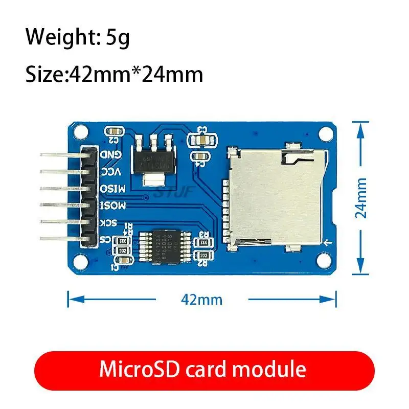 MicroSD Card Adapter module SPI interface TF card reader with level conversion chip