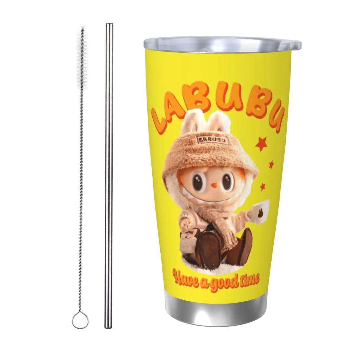 

LABUBU The Monster Insulated Tumbler with Lid Vacuum Coffee Mugs Outdoor Portable Thermos Bottle Cups, 20oz