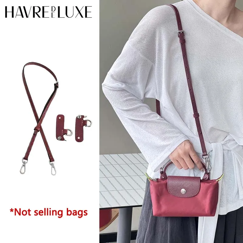 New Colors Pomegranate Leather Shoulder Strap for Longchamp Mini Bag Durable Fashion Bag Strap Modification Bag Accessories