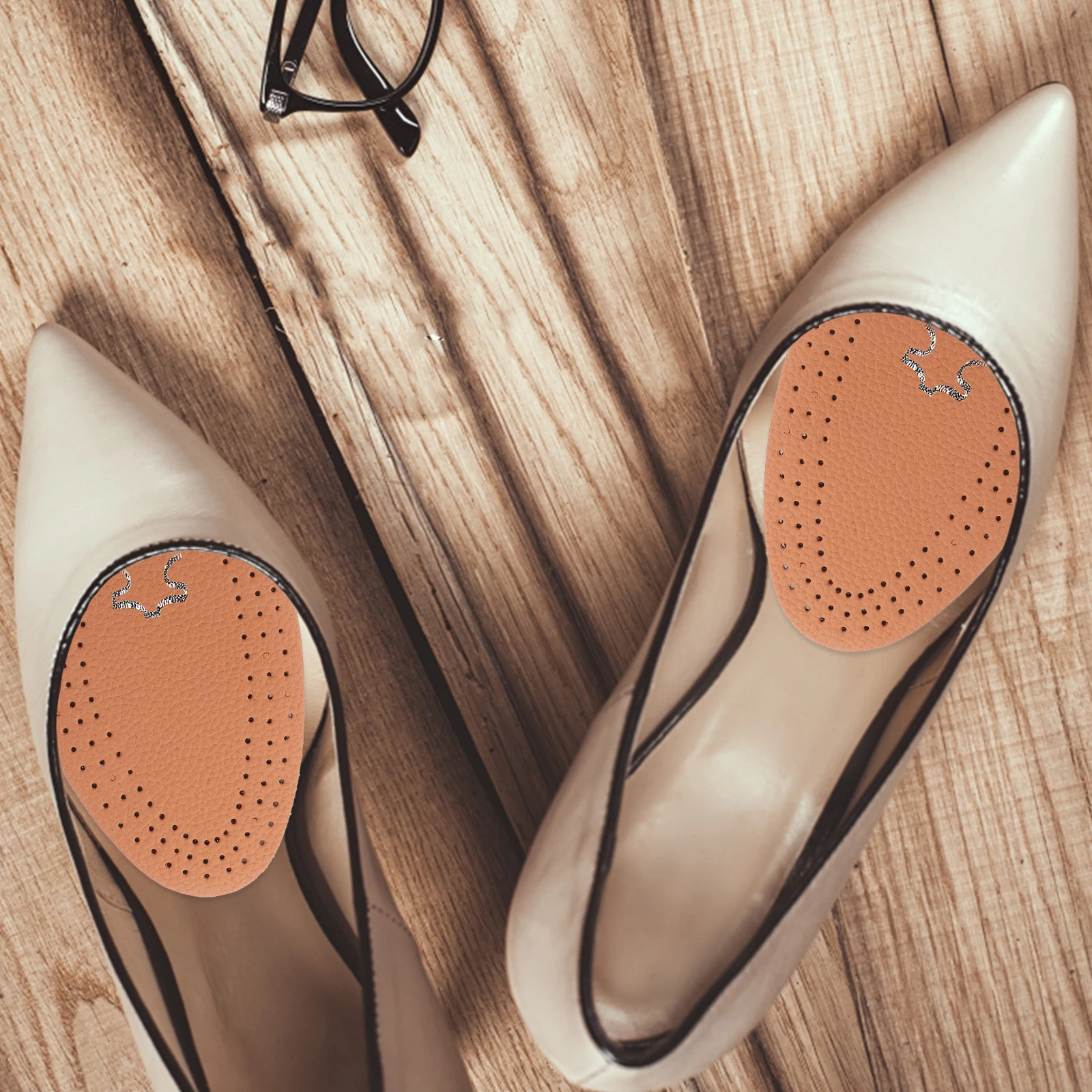 

Anti-Slip Breathable Insoles Half Latex Inserts Comfortable Shoe Pads Forefoot Cushioning Holes Design Women Men Size S