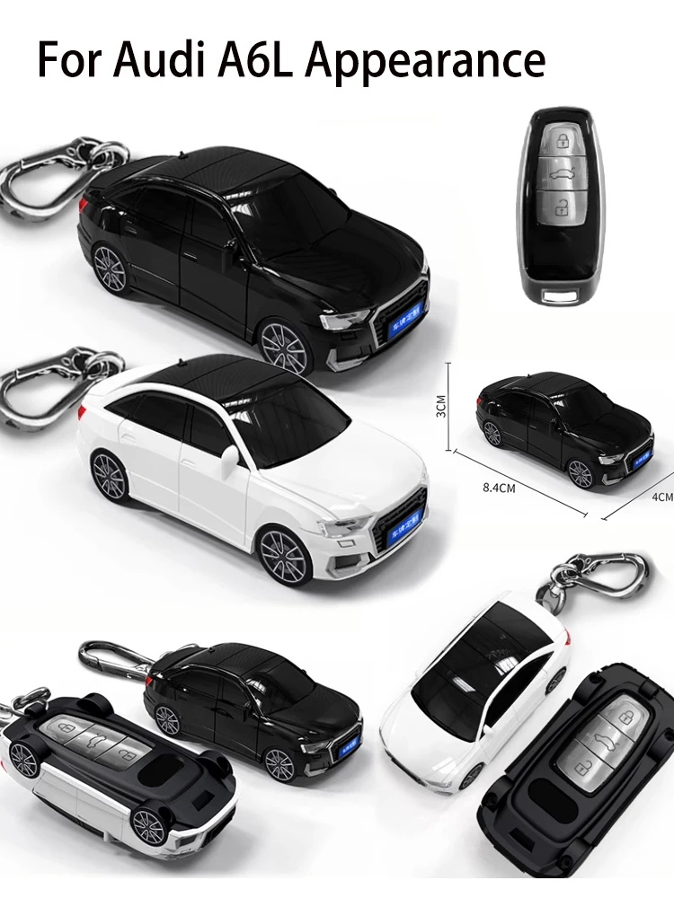 2024 New Car Models For Audi A4 B9 A5 A6 8S 8W Q5 Q7 4M S4 S5 S7 TT TTS TFSI RS Car Key Case Cover Holder Keychain Accessories