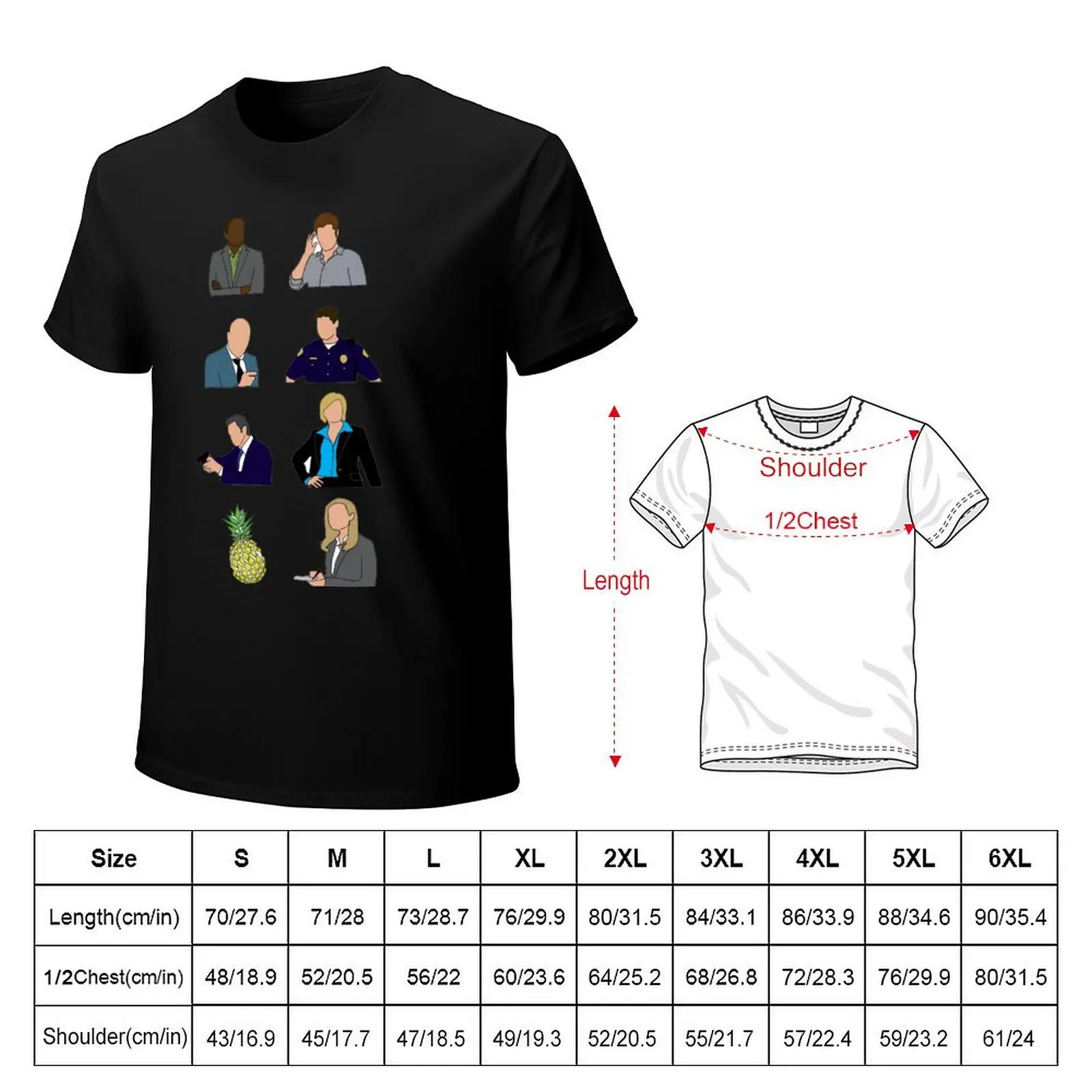 Psych characters T-Shirt printed t shirts for man T-Shirt