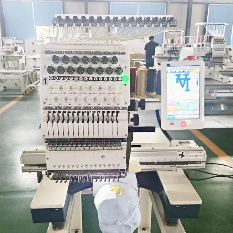 High-Speed Industrial Embroidery Machine – 1200 RPM, Servo Motor, USB, DST Support, 12 or 15 Needles