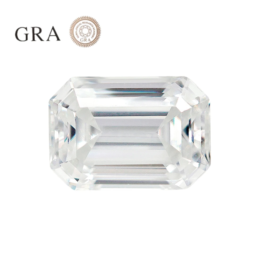 White Emerald Cut synthesis D color Moissanite Stone  VVS1 Gemstones Pass Moissanie Test II  With GRA Certificate Free Shipping