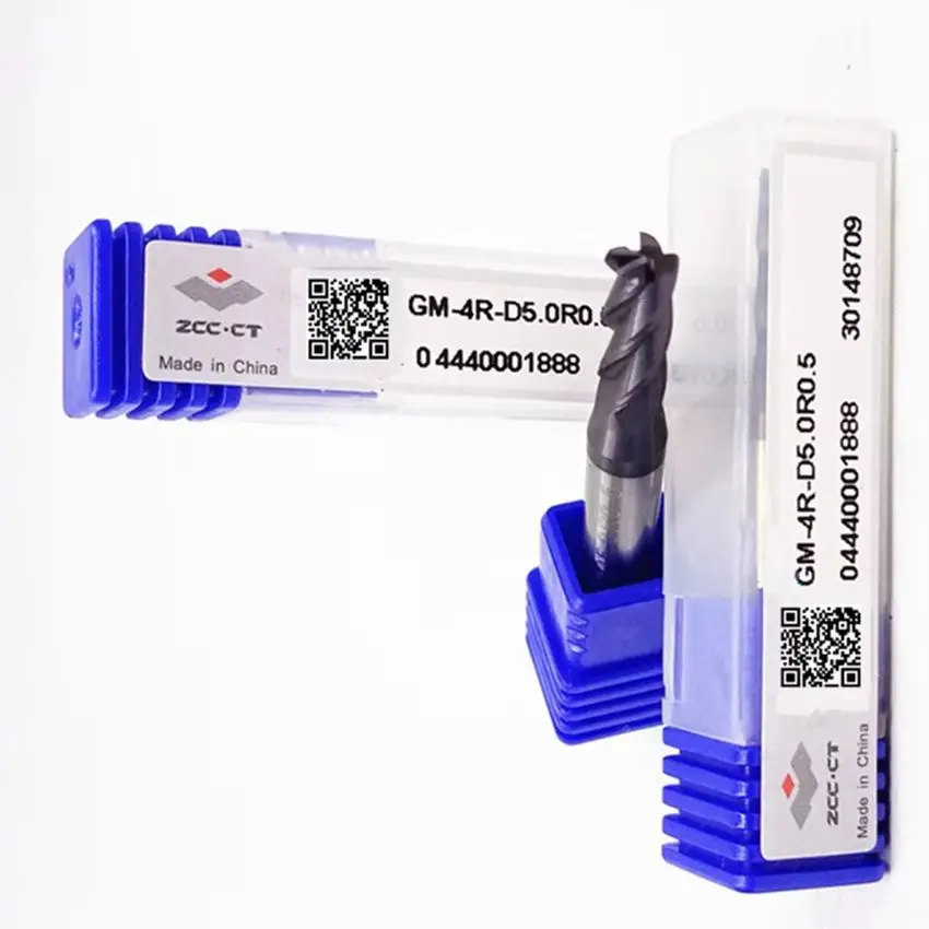 

GM-4R-D5.0R0.5 ZCC.CT GM-4R Four edge circular arc end mill D5.0R0.5*6*13*50 4F Corner Rounding End Mills 4 Flutes End Mills
