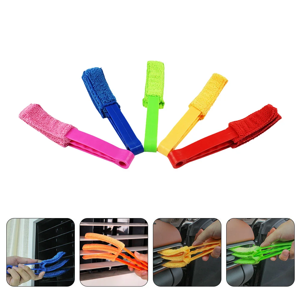 

5 Pcs Car Air Outlet Cleaning Brush Multifunctional Blind Curtain Seam Kit Interior Automotive