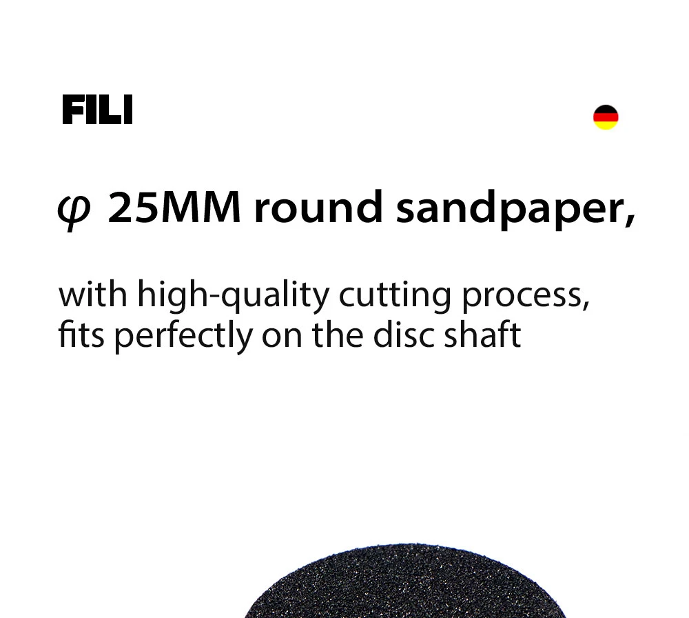 25 mm Fuß-Nagelhaut-Schwielenentfernung, austauschbares Schleifpapier mit Pediküre-Scheibenpads, Kit für harte, abgestorbene Haut, Reiniger, Fußraspelfeilen – Detail 15