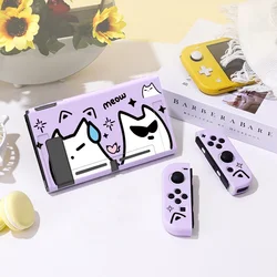 Emo Cat Protective Case for Switch Oled, Soft TPU Slim Cover for Nintendo Switch Console,NS Game Accessorie
