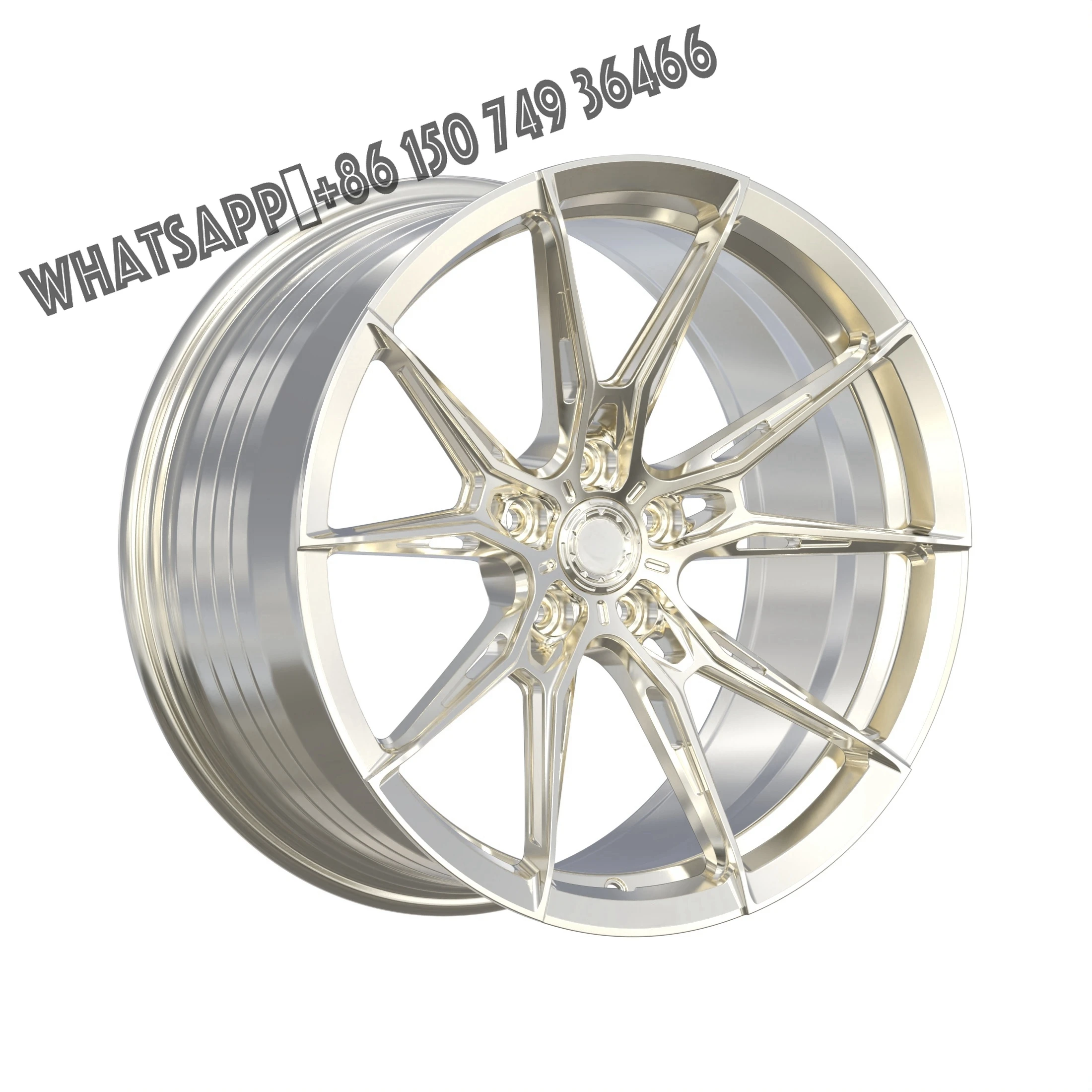 

CF.4-FF R Light Gold Ultra Concave Passenger Car Wheels R.2-FG Highest Quality Purest T6061-M Material Lightweight Forged Wheel