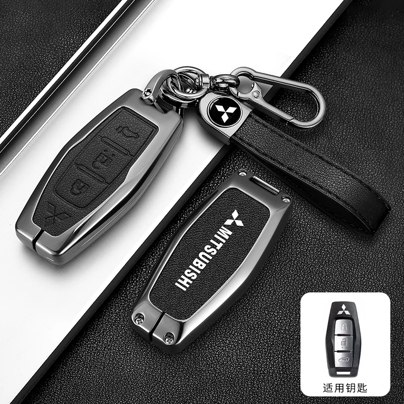 

3 Buttons Car Key Case Fob Cover Shell for Mitsubishi 2023 Outlander 2022 Smart Remote Key Holder Protector Interior Accessories