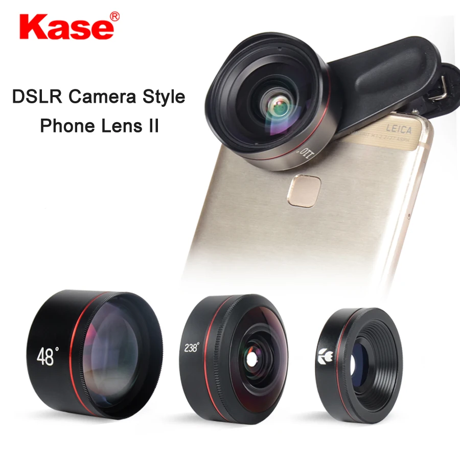 Kase Phone Lens Wooden Case Holder Protector for iPhone 14 13 12 8  Pro Max Samsung S10+ for Huawei P40 P40 pro+ 17mm Phone Lens