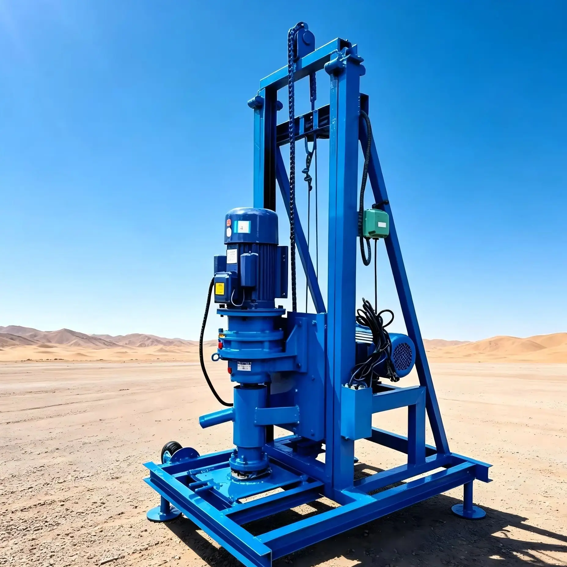 Customized 100m Depth Compact Model Hydraulic Water Well Drilling Equipment One Person Operation for Rural Village Water Supply