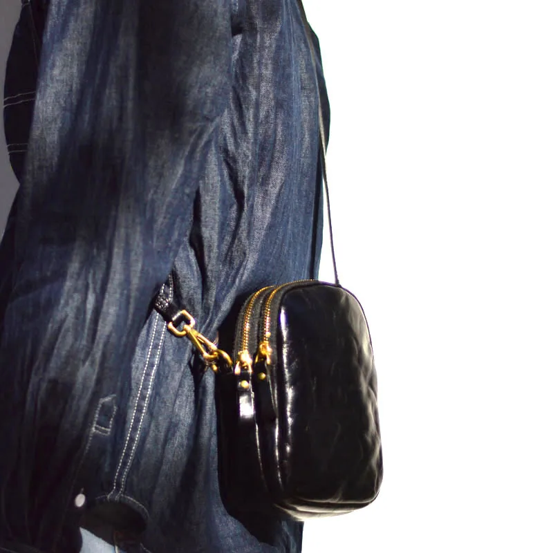 AETOO الأصلي الرجال حقيبة جلدية صغيرة الصيف الهاتف المحمول واحد الكتف حقيبة كروسبودي على ظهره الرجال جلد البقر الترفيه الحضرية المشارك #2