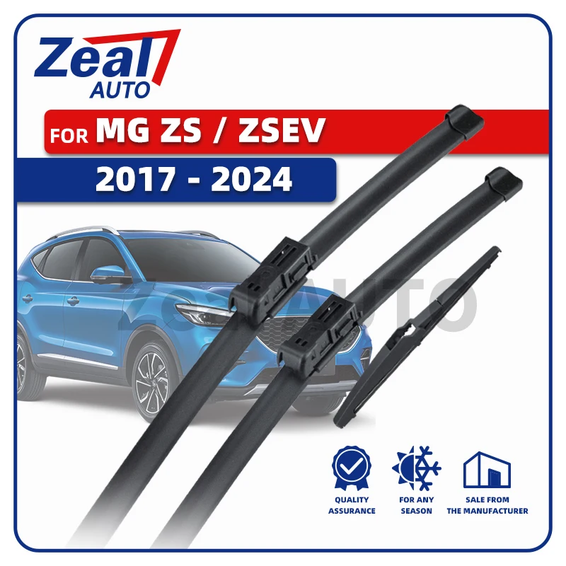 LHD Front Rear Wiper Blades For MG ZS EV ZX ZST VS 2017 - 2024 3x Windshield Windscreen Car Rain Brush Accessories 24