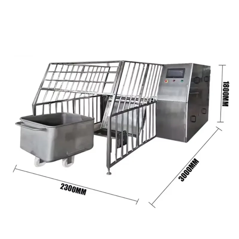 Hot Selling Commercial Labor Saving Meat Buggy Cleaning Machine Meat Bucket Car Euro Bin Washer Small Batch Use