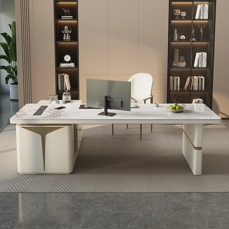 modern multifunctional boss desk with storage simple  white desk table large capacity escrivaninha com gavetas office furniture