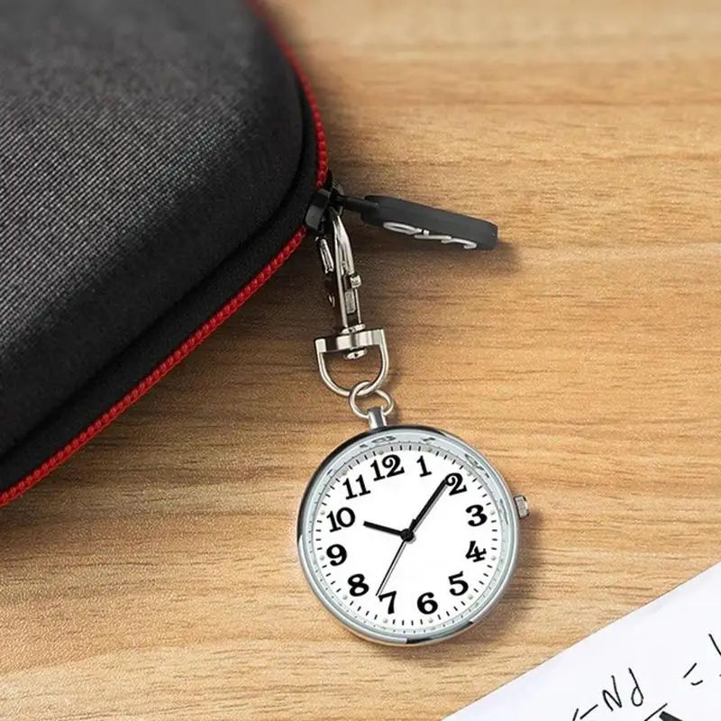 Hanging Pocket Watches Clip-On Keychains Stylish Exquisite Clip Watch Bag Charm Pendant for Families Holidays Gifts