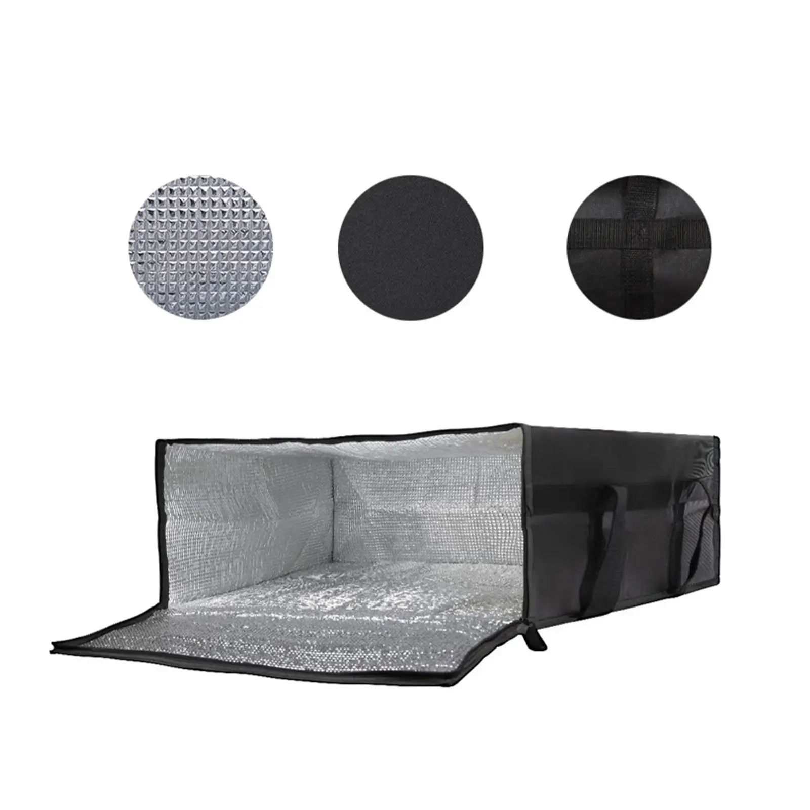 Insulated Food Delivery Bag with Double Zipper Pizza Warmer Storage for Restaurant and Events