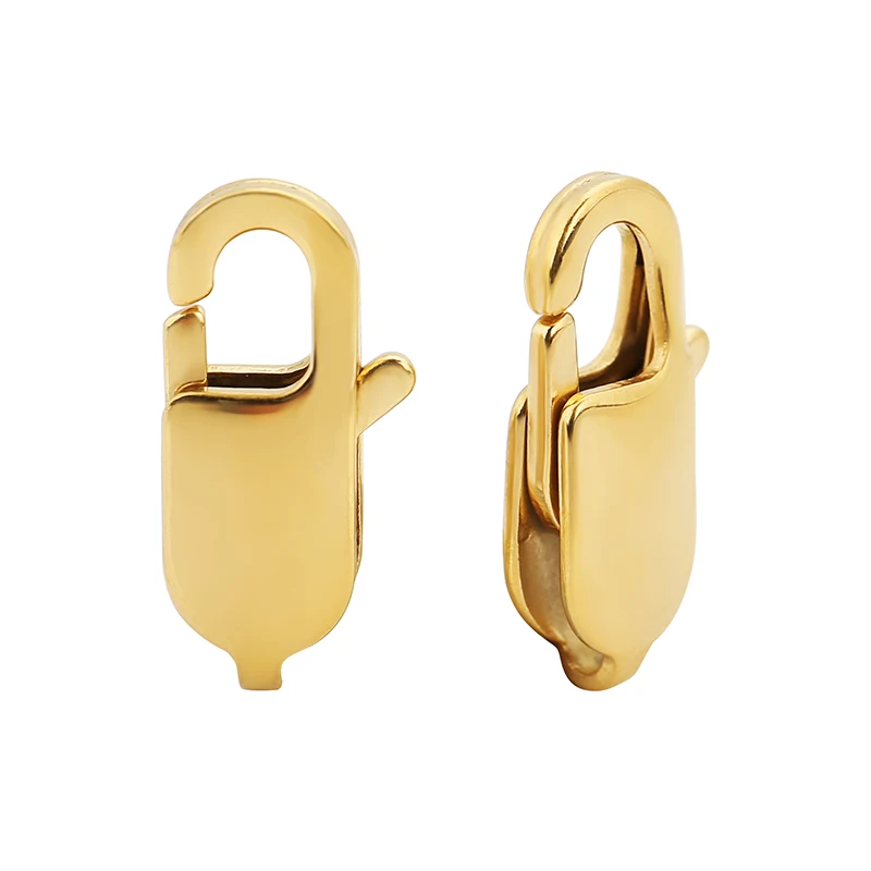 10pcs High End Quality Gold Stainless Steel Lobster Clasps Hooks End Connector for DIY Bracelet Necklace Jewelry Making Supplies