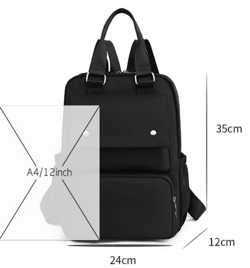 Mochila dupla Oxford impermeável personalizada, mochila portátil de viagem leve e versátil, grande capacidade