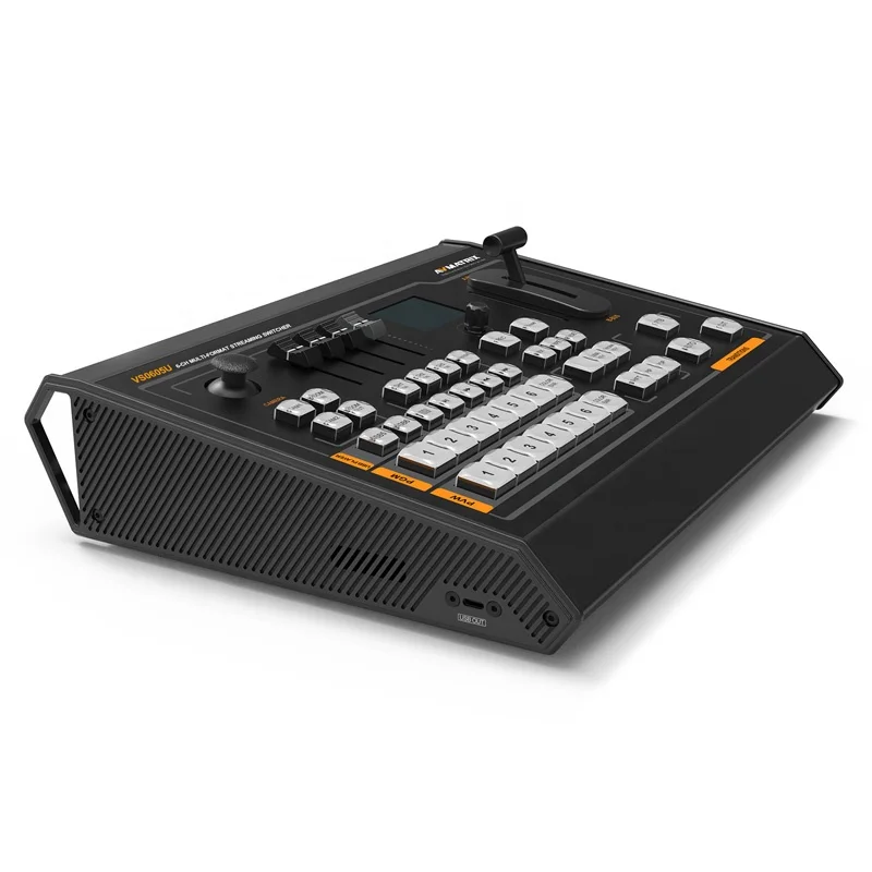 Avmatrix VS0605U Metal Multi-format Video Streaming Switcher for VGA SDI DVI-I USB Player PTZ Camera Control 3xSDI/ PGM