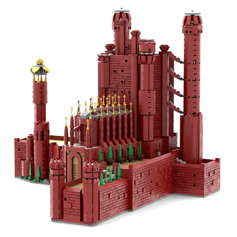 Moc Building Bricks Castle Model The Red Keep Fortress Technology Modular Blocks Gifts Toys For Children DIY Sets Assembly