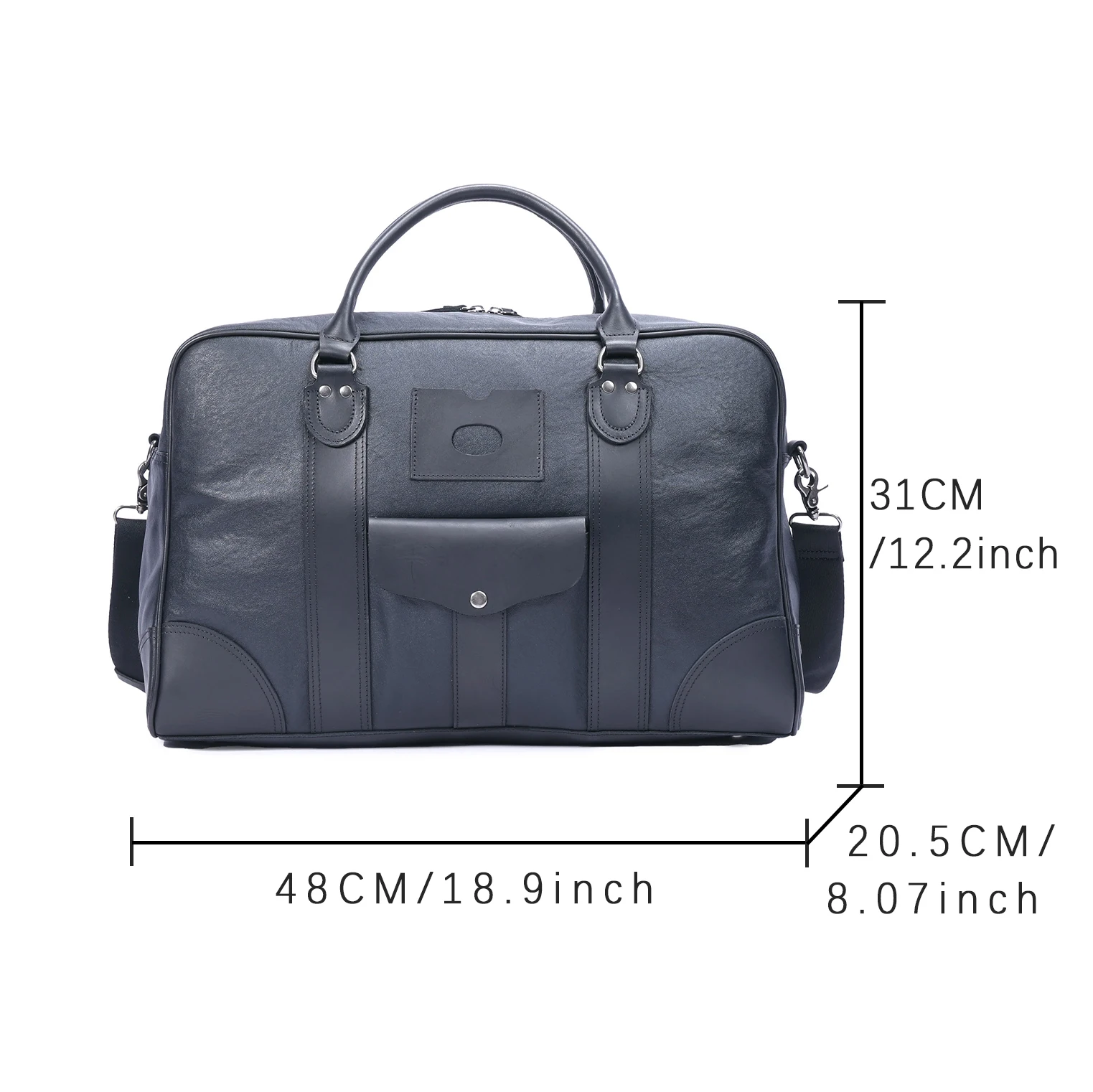 S.WORKER Vintage Reisetasche aus hochwertigem, pflanzlich gegerbtem Leder, Herren-Weekender-Reisetasche, Sporttasche für Outdoor-Reisen – Detail 3