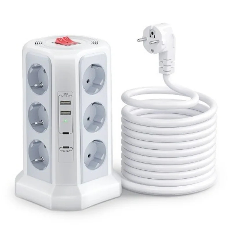 

Multifunctional one-turn multi-vertical socket, one-turn multi-strip plug-in board
