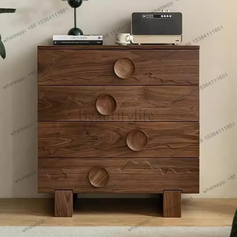 

Black walnut creative solid wood three-dimensional handle