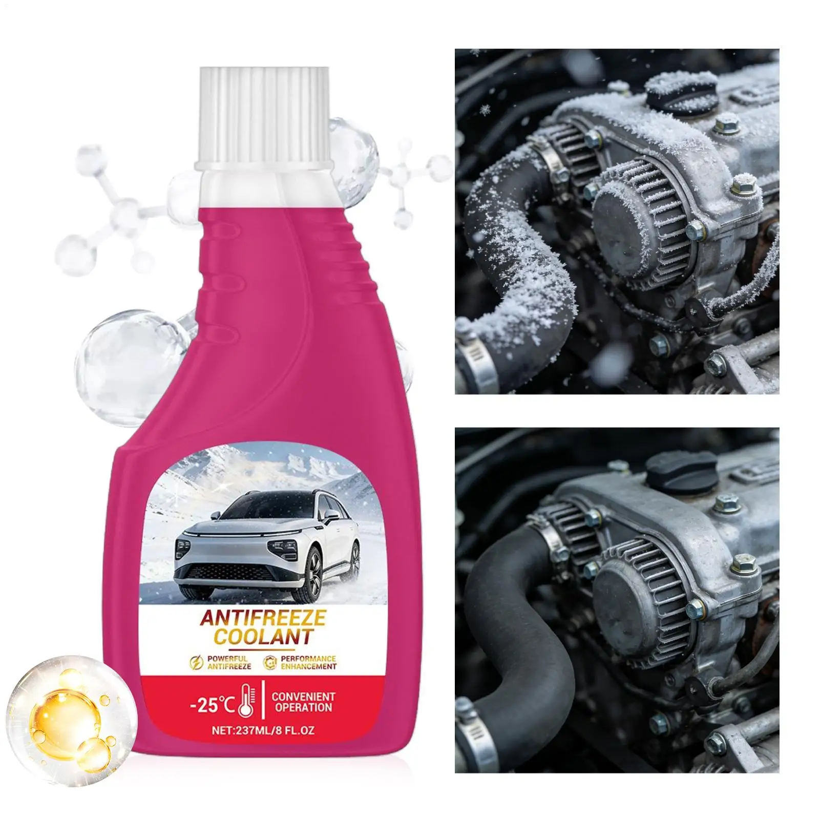 Antifreeze Coolant 237ml Car Cooling Liquid Vehicle Coolant Concentrate for Offroad Radiator Engine Car Truck RV Vehicle Camper